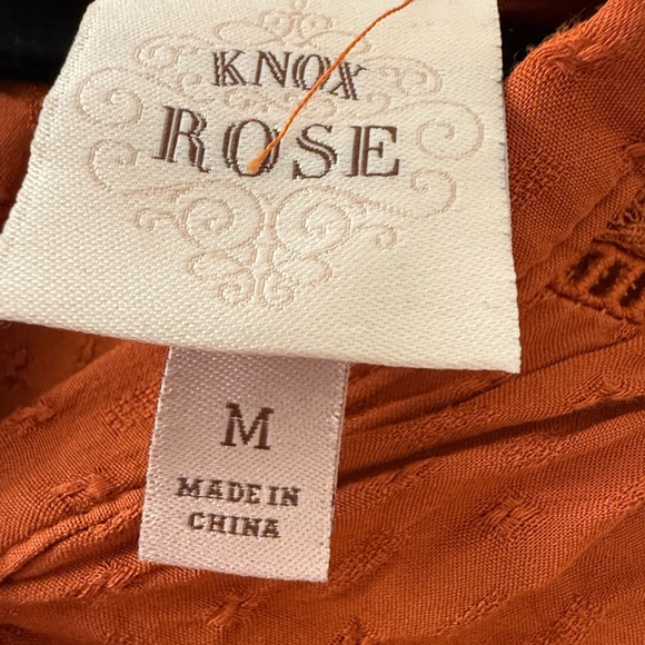 Knox Rose Rust Button-Up Lace Blouse - Picture 3 of 5